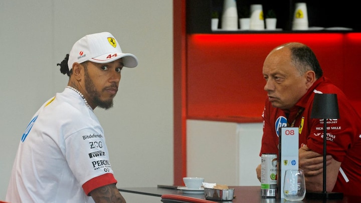 After Lewis Hamilton asks Ferrari have 'tea break,' boss Frederic Vasseur defends drivers swaps at Miami Grand Prix