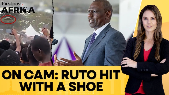 Watch: Shoe Hurled At Kenya President William Ruto During Public Rally | Firstpost Africa | N18G