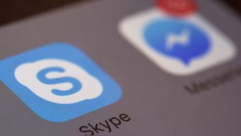 This photo shows the icon for Microsoft's Skype app on a smartphone in New York. File image/ AP This photo shows the icon for Microsoft's Skype app on a smartphone in New York. File image/ AP